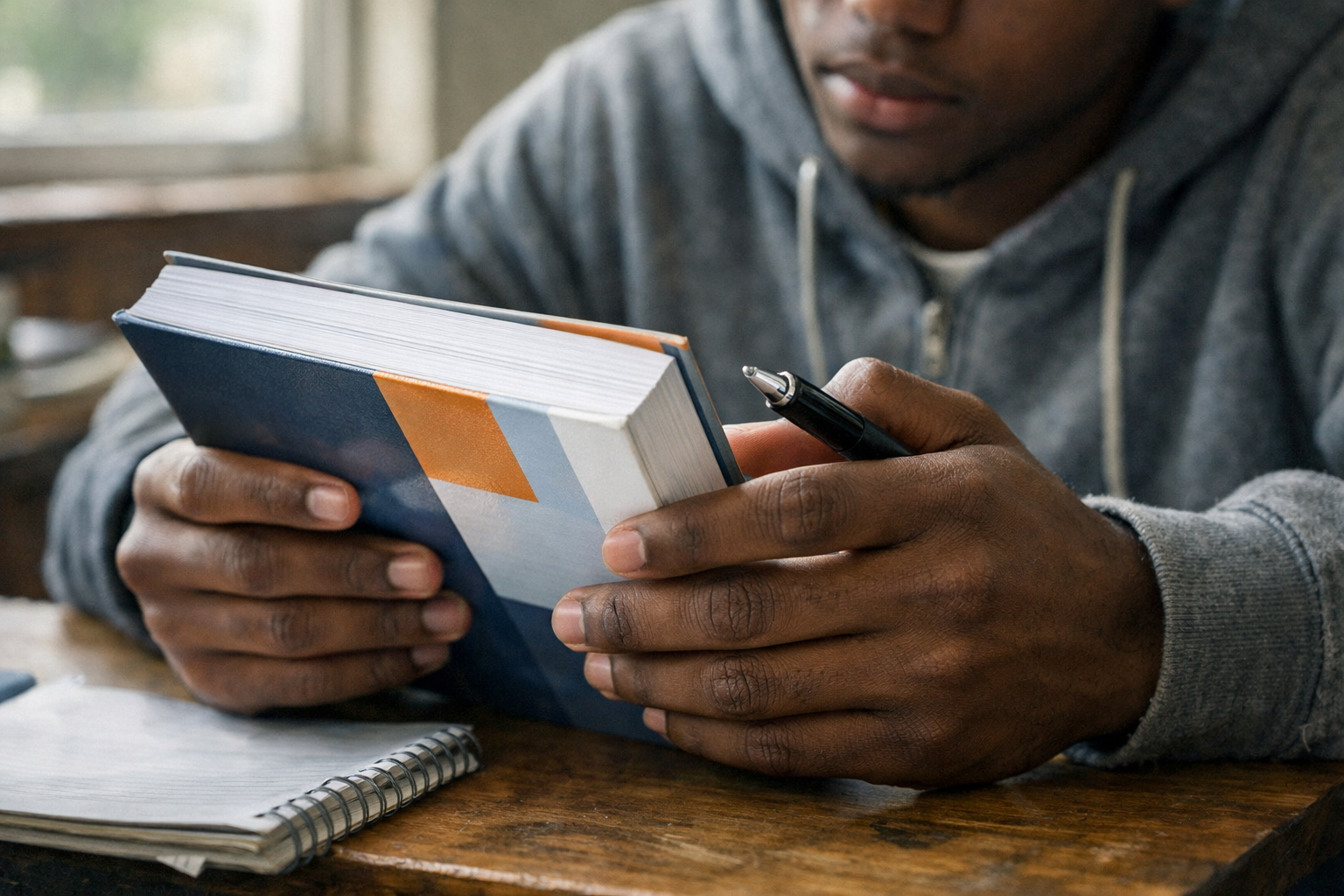 Student studying